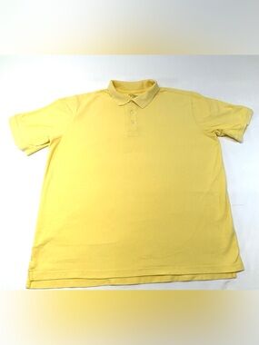 Croft & Barrow Men's Light Yellow Short Sleeve Polo Shirt - Size L Tall (EUC)